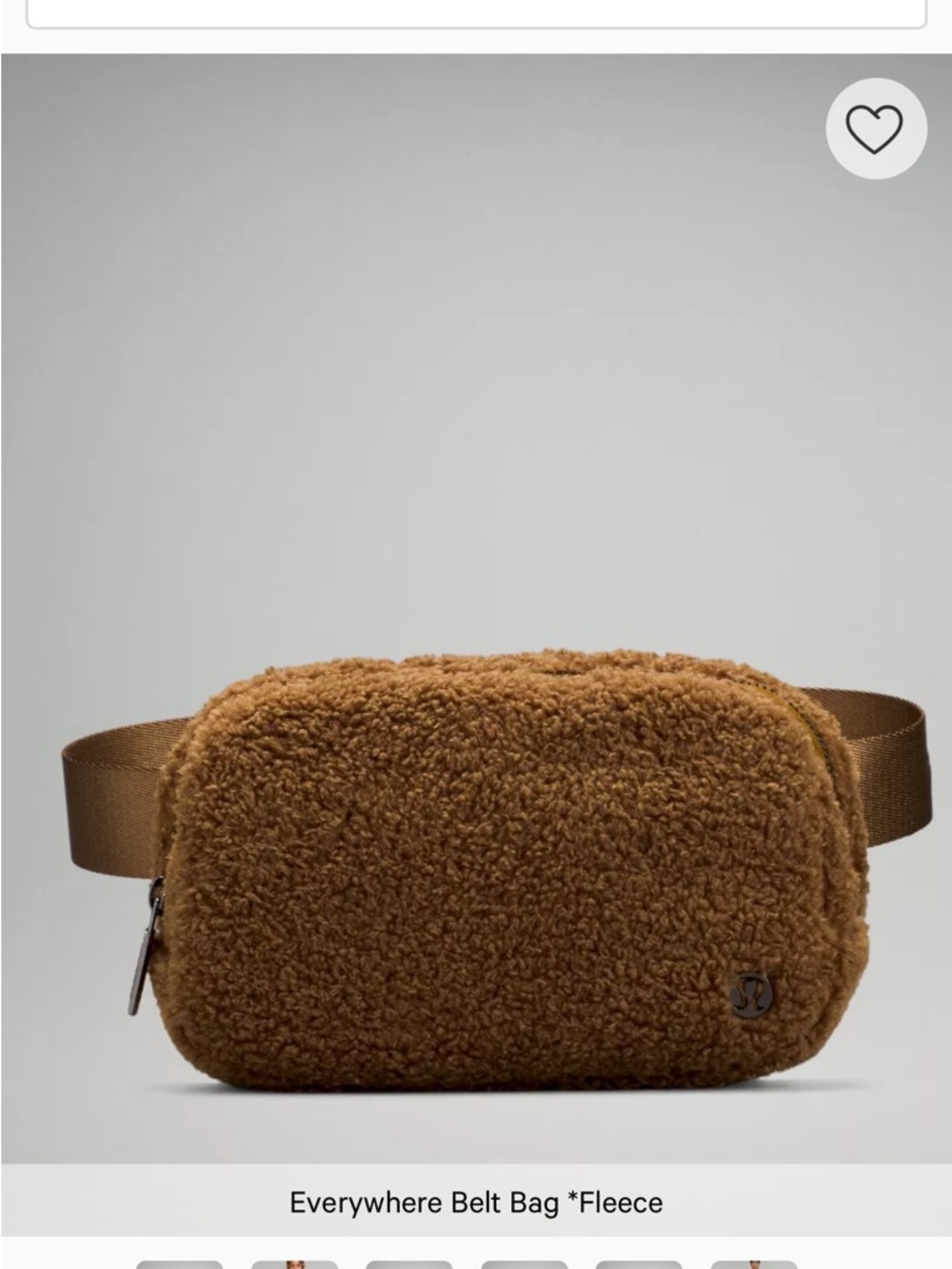 Lululemon Fleece Belt Bag - Burnt Caramel